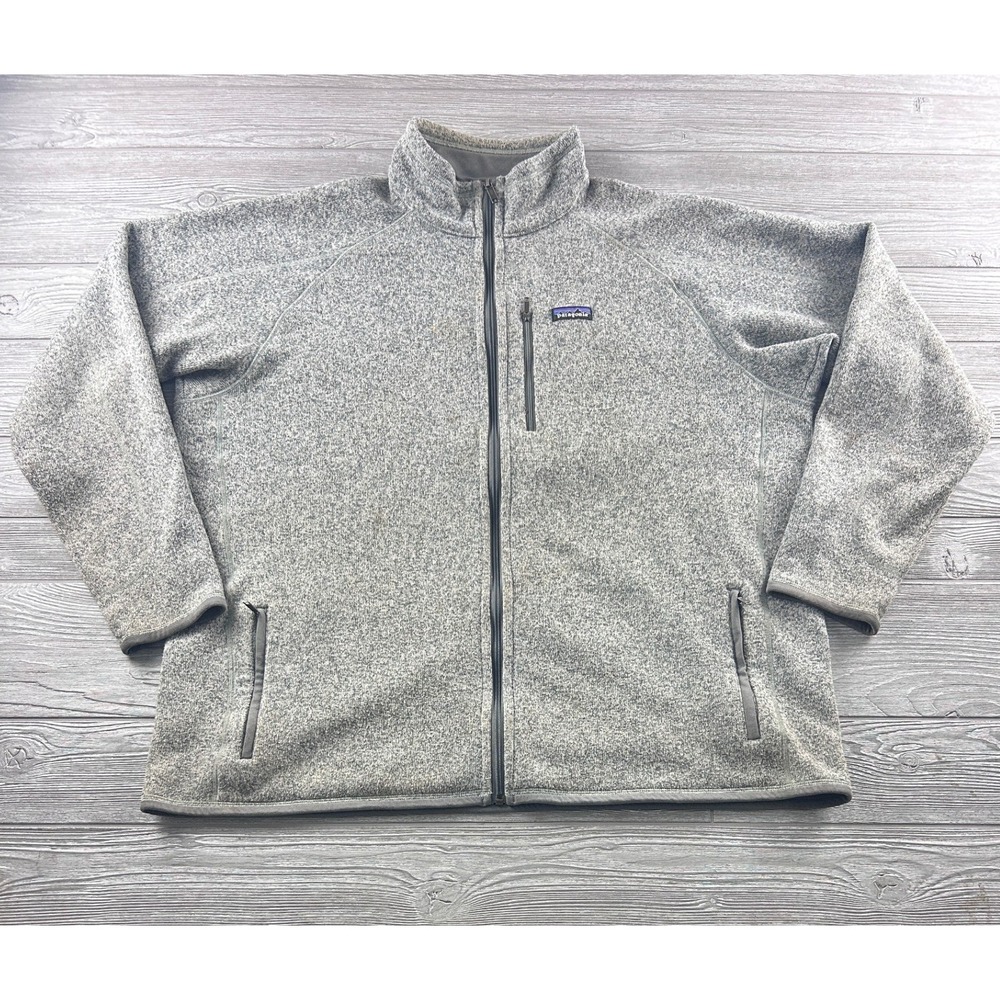 Patagonia Better Sweater Full Zip Jacket Mens 3XL Grey Heather Fleece 25527